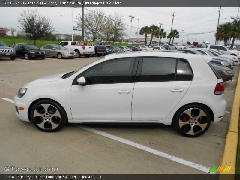 Candy White / Interlagos Plaid Cloth 2012 Volkswagen GTI 4 Door