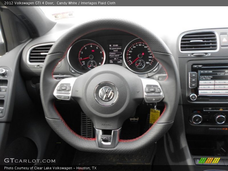 Candy White / Interlagos Plaid Cloth 2012 Volkswagen GTI 4 Door