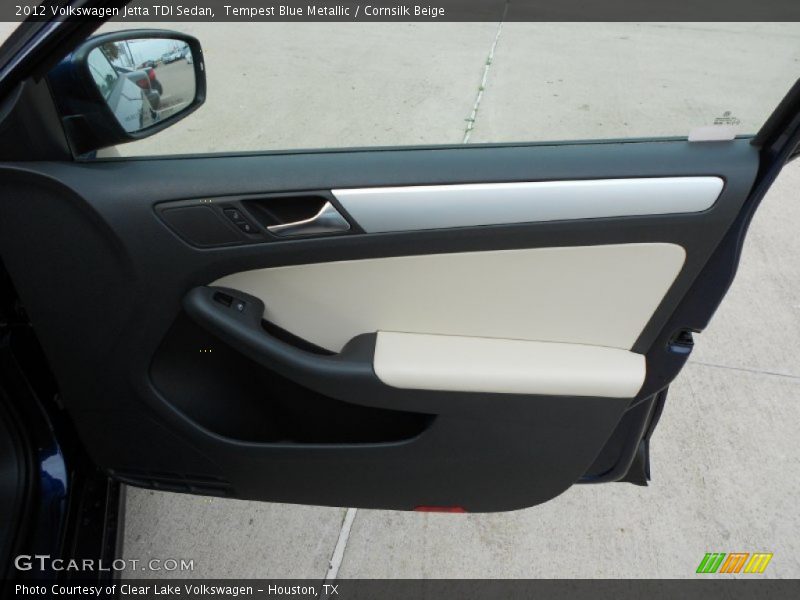 Tempest Blue Metallic / Cornsilk Beige 2012 Volkswagen Jetta TDI Sedan