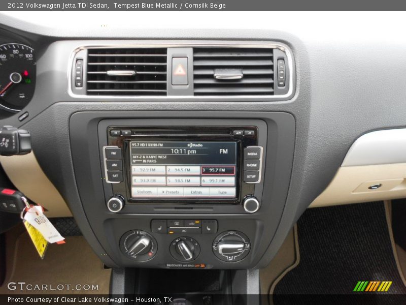 Tempest Blue Metallic / Cornsilk Beige 2012 Volkswagen Jetta TDI Sedan