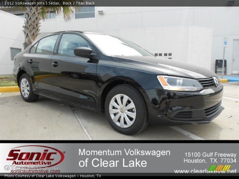 Black / Titan Black 2012 Volkswagen Jetta S Sedan