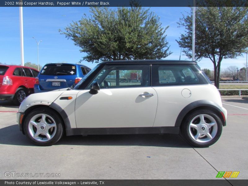 Pepper White / Panther Black 2002 Mini Cooper Hardtop