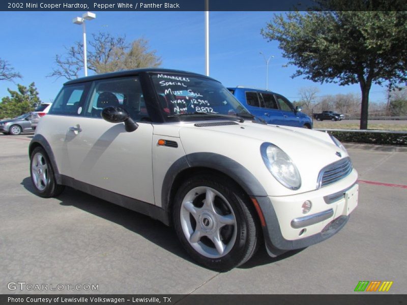 Pepper White / Panther Black 2002 Mini Cooper Hardtop