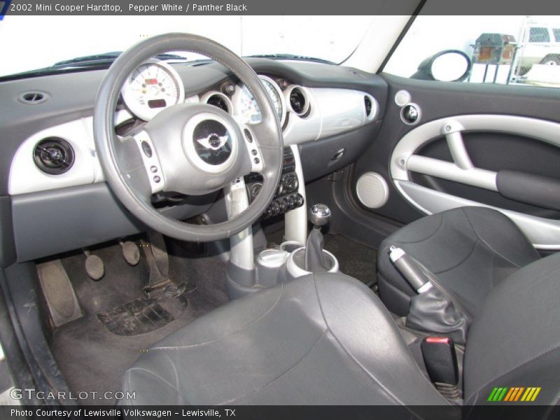 Pepper White / Panther Black 2002 Mini Cooper Hardtop
