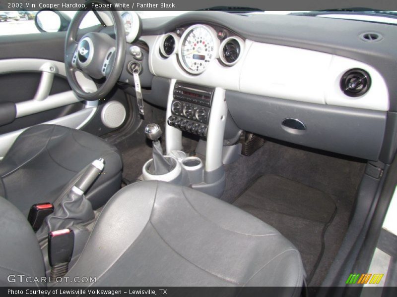 Pepper White / Panther Black 2002 Mini Cooper Hardtop