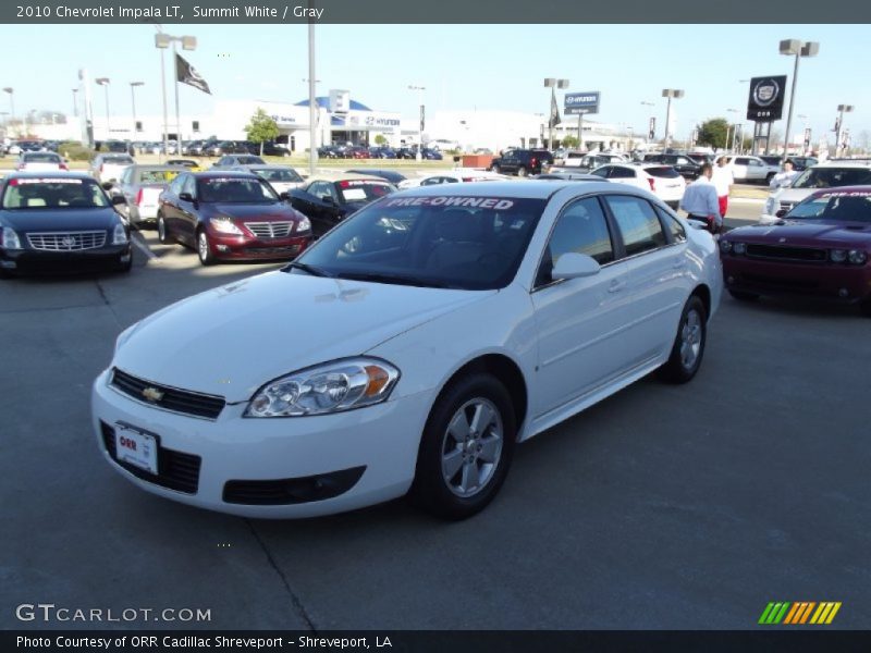 Summit White / Gray 2010 Chevrolet Impala LT