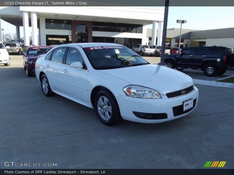 Summit White / Gray 2010 Chevrolet Impala LT
