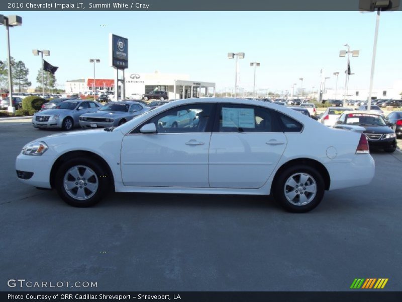 Summit White / Gray 2010 Chevrolet Impala LT
