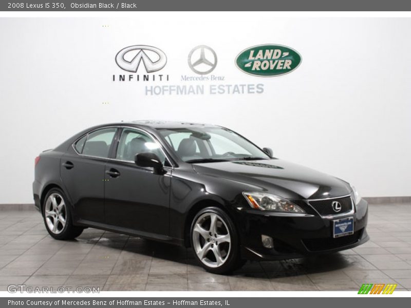 Obsidian Black / Black 2008 Lexus IS 350