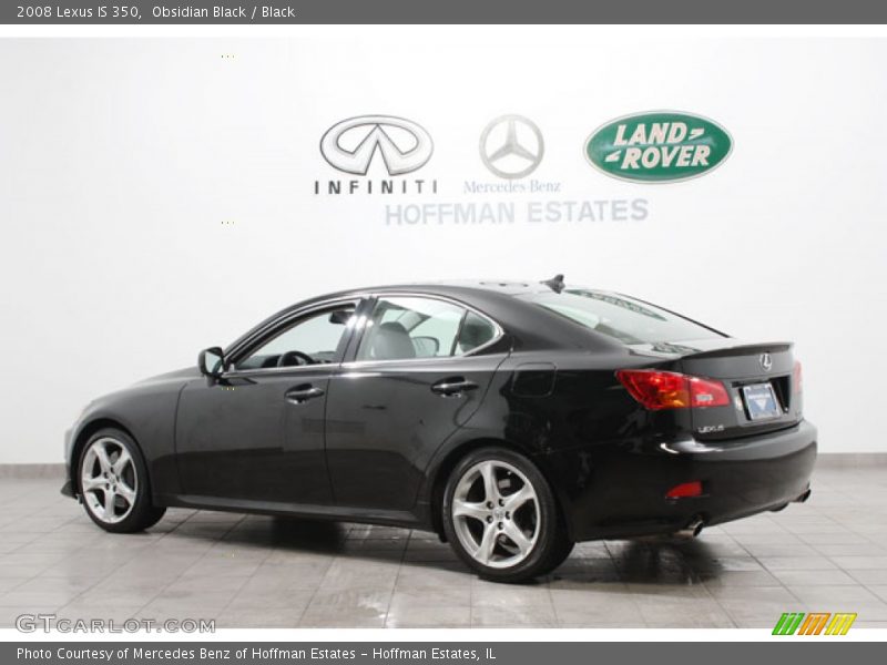 Obsidian Black / Black 2008 Lexus IS 350