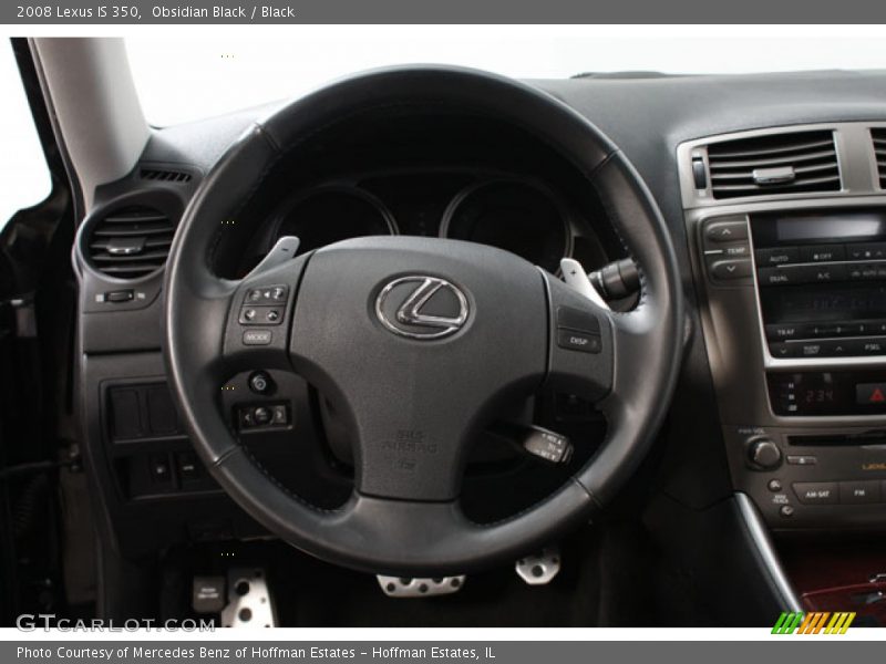Obsidian Black / Black 2008 Lexus IS 350