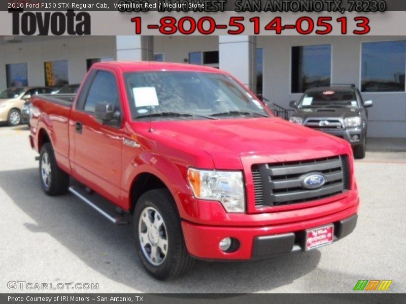 Vermillion Red / Medium Stone 2010 Ford F150 STX Regular Cab