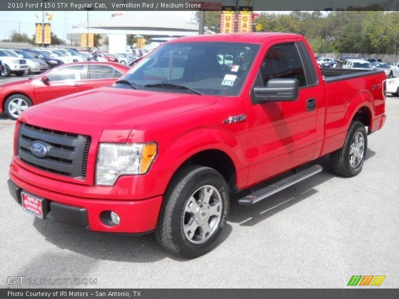 Vermillion Red / Medium Stone 2010 Ford F150 STX Regular Cab