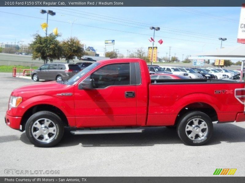 Vermillion Red / Medium Stone 2010 Ford F150 STX Regular Cab