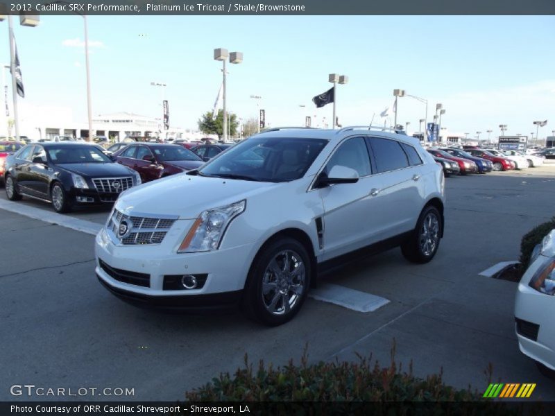 Platinum Ice Tricoat / Shale/Brownstone 2012 Cadillac SRX Performance