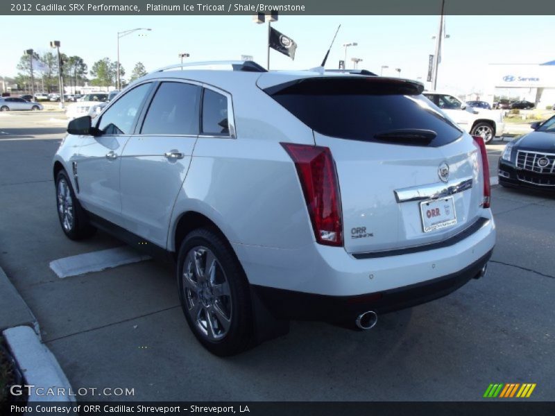 Platinum Ice Tricoat / Shale/Brownstone 2012 Cadillac SRX Performance
