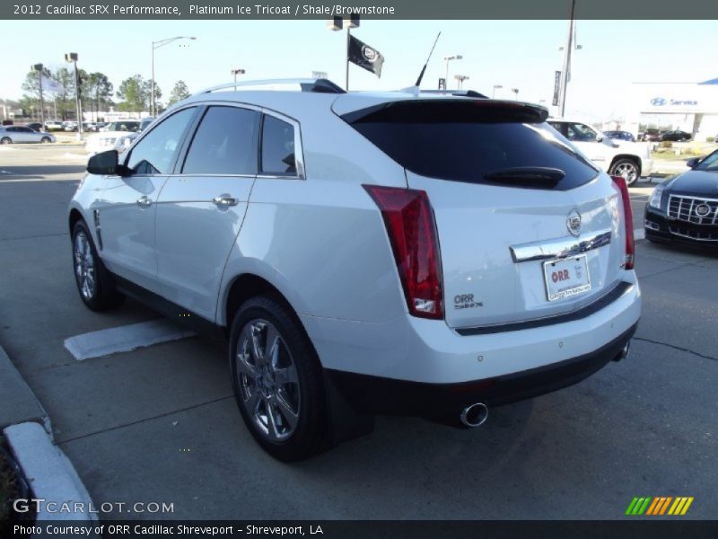 Platinum Ice Tricoat / Shale/Brownstone 2012 Cadillac SRX Performance