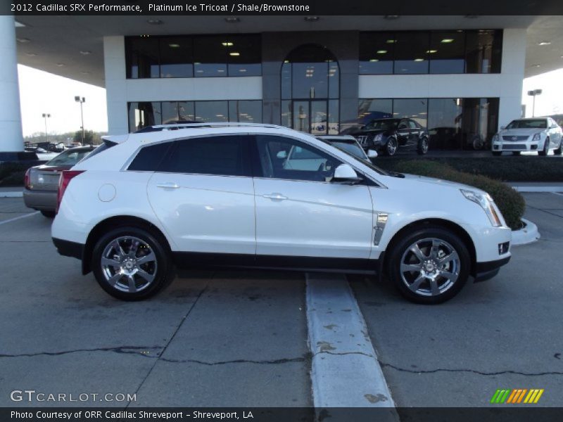 Platinum Ice Tricoat / Shale/Brownstone 2012 Cadillac SRX Performance