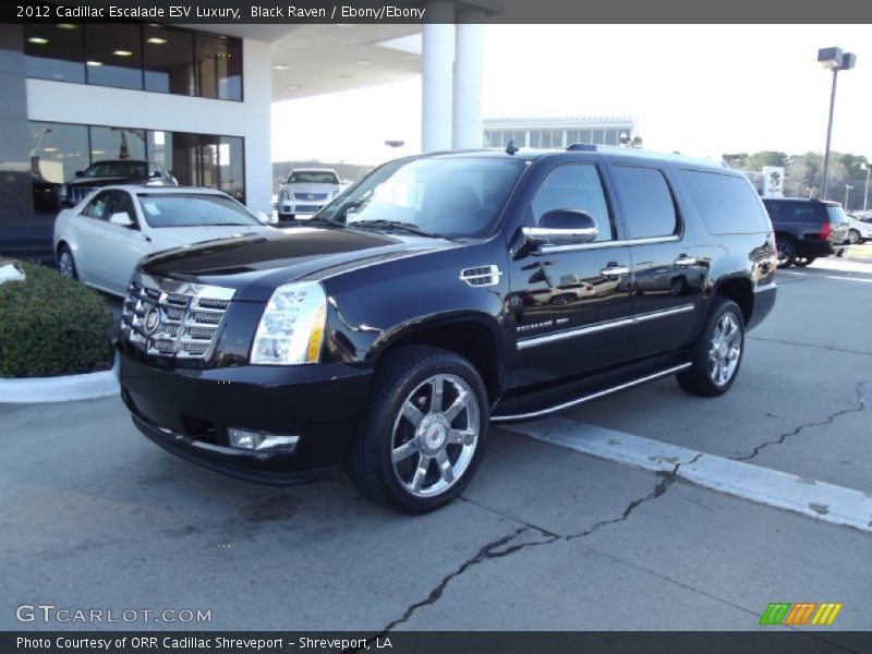 Black Raven / Ebony/Ebony 2012 Cadillac Escalade ESV Luxury