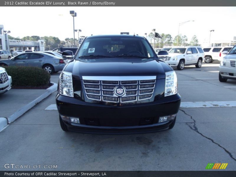 Black Raven / Ebony/Ebony 2012 Cadillac Escalade ESV Luxury