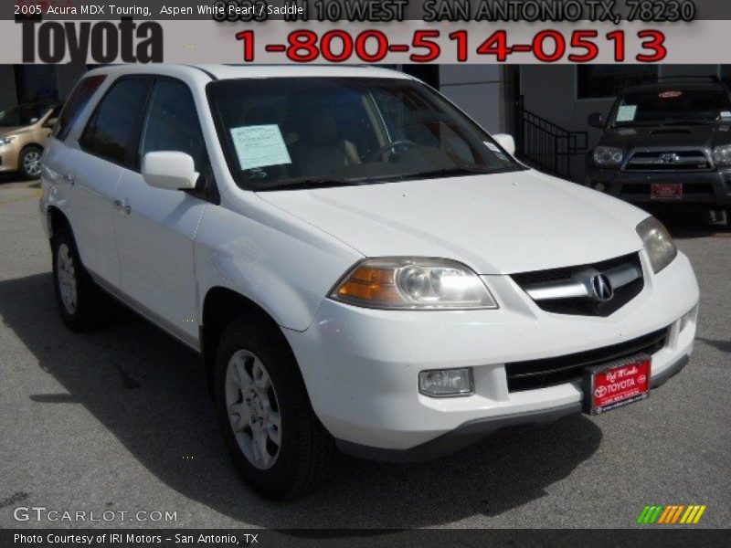 Aspen White Pearl / Saddle 2005 Acura MDX Touring