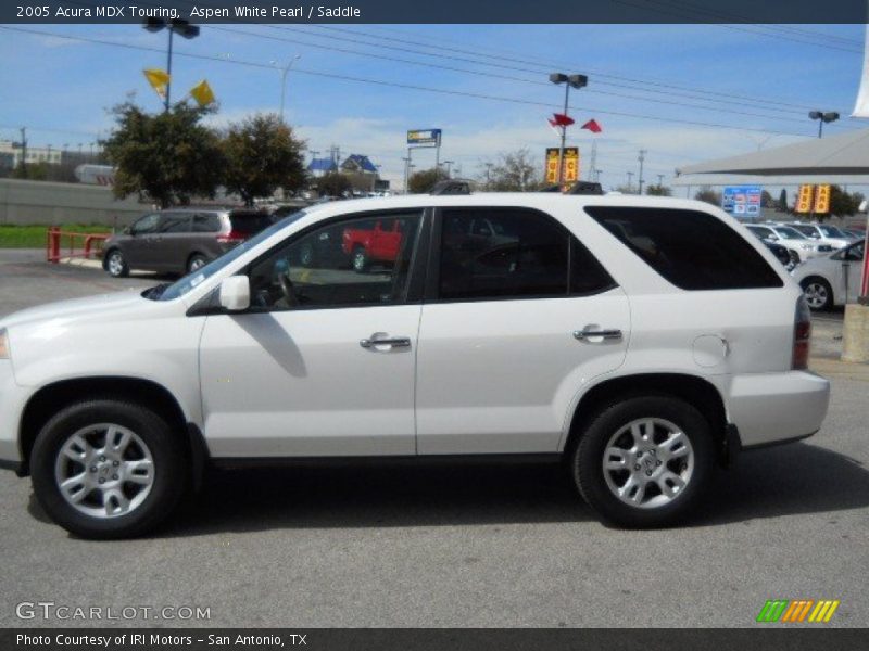 Aspen White Pearl / Saddle 2005 Acura MDX Touring
