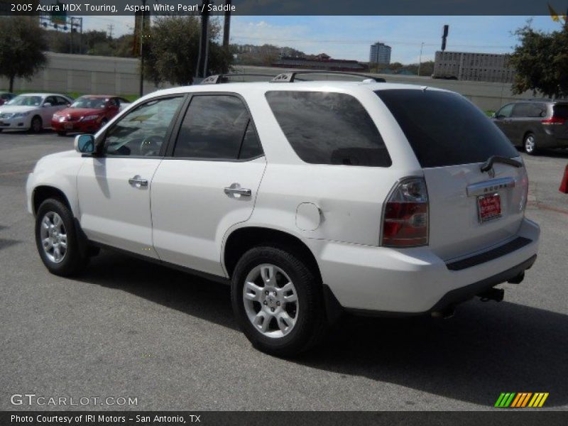 Aspen White Pearl / Saddle 2005 Acura MDX Touring