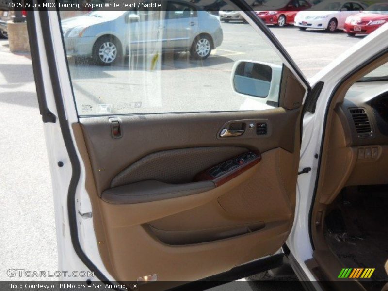 Aspen White Pearl / Saddle 2005 Acura MDX Touring