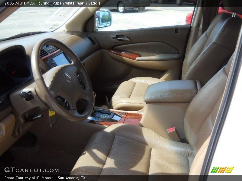 Aspen White Pearl / Saddle 2005 Acura MDX Touring