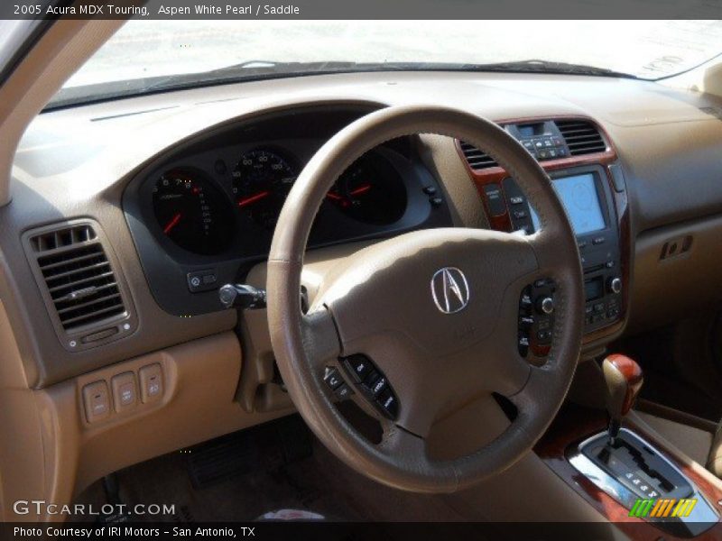 Aspen White Pearl / Saddle 2005 Acura MDX Touring