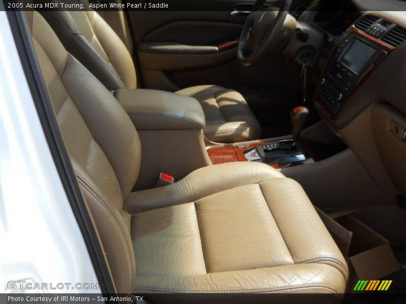 Aspen White Pearl / Saddle 2005 Acura MDX Touring