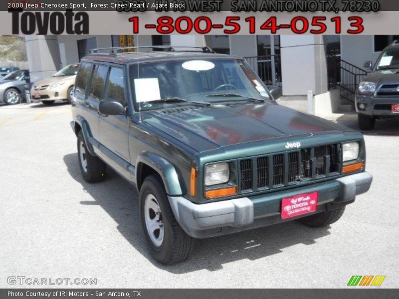 Forest Green Pearl / Agate Black 2000 Jeep Cherokee Sport
