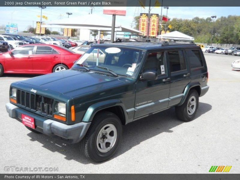 Forest Green Pearl / Agate Black 2000 Jeep Cherokee Sport