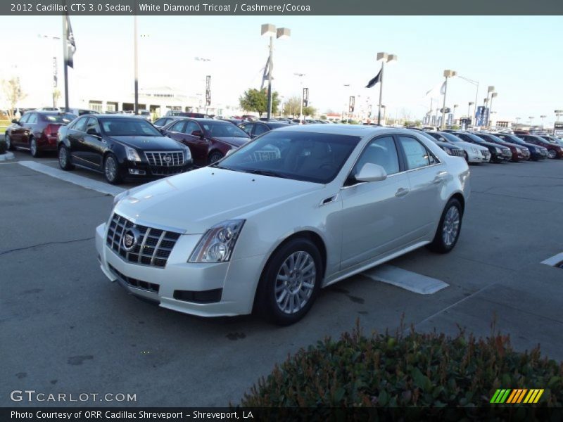 White Diamond Tricoat / Cashmere/Cocoa 2012 Cadillac CTS 3.0 Sedan