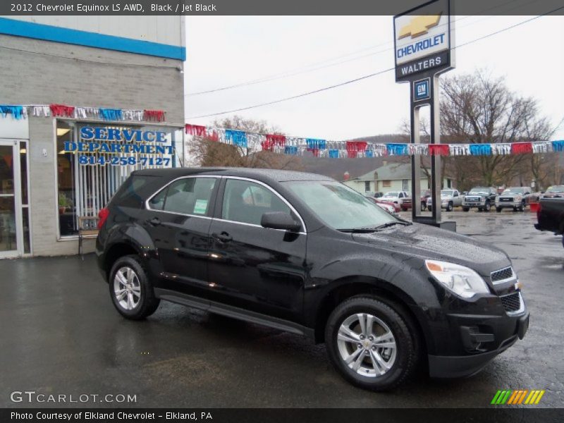 Black / Jet Black 2012 Chevrolet Equinox LS AWD