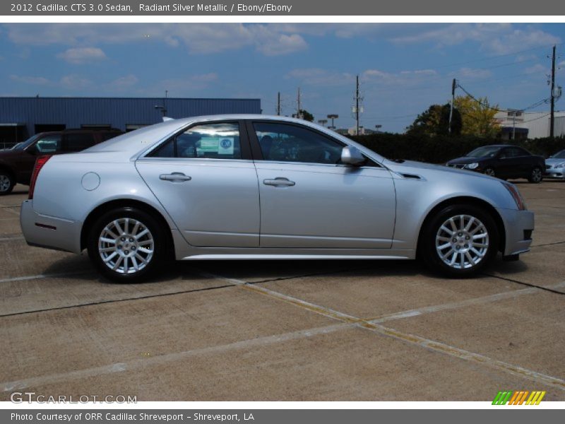 Radiant Silver Metallic / Ebony/Ebony 2012 Cadillac CTS 3.0 Sedan