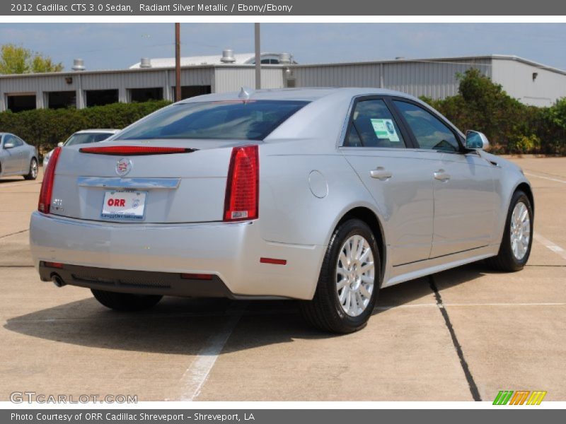 Radiant Silver Metallic / Ebony/Ebony 2012 Cadillac CTS 3.0 Sedan