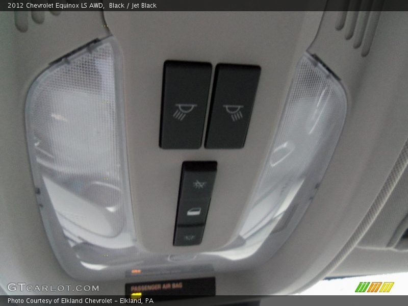 Black / Jet Black 2012 Chevrolet Equinox LS AWD