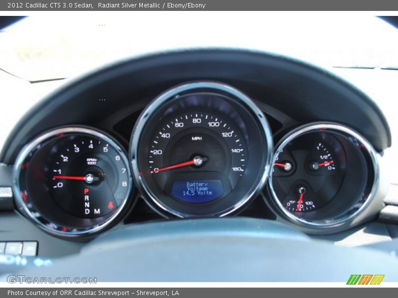 Radiant Silver Metallic / Ebony/Ebony 2012 Cadillac CTS 3.0 Sedan