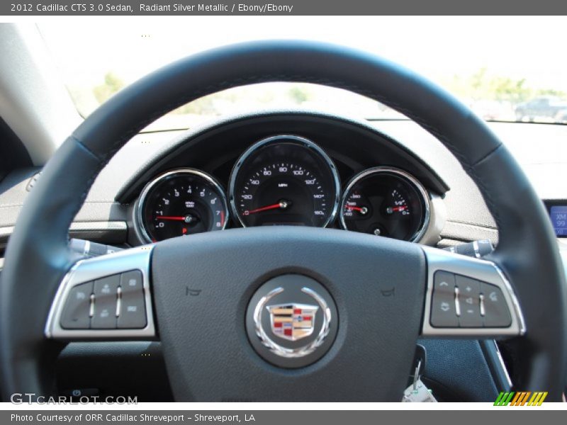 Radiant Silver Metallic / Ebony/Ebony 2012 Cadillac CTS 3.0 Sedan