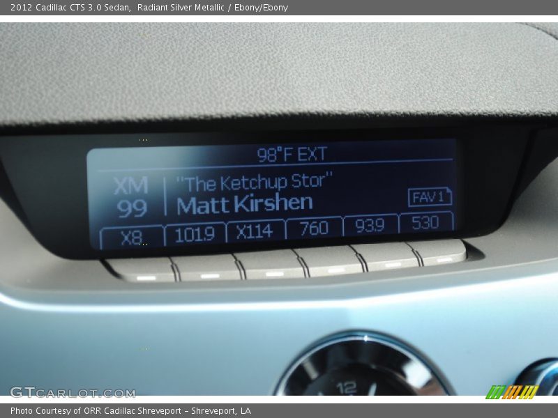 Radiant Silver Metallic / Ebony/Ebony 2012 Cadillac CTS 3.0 Sedan
