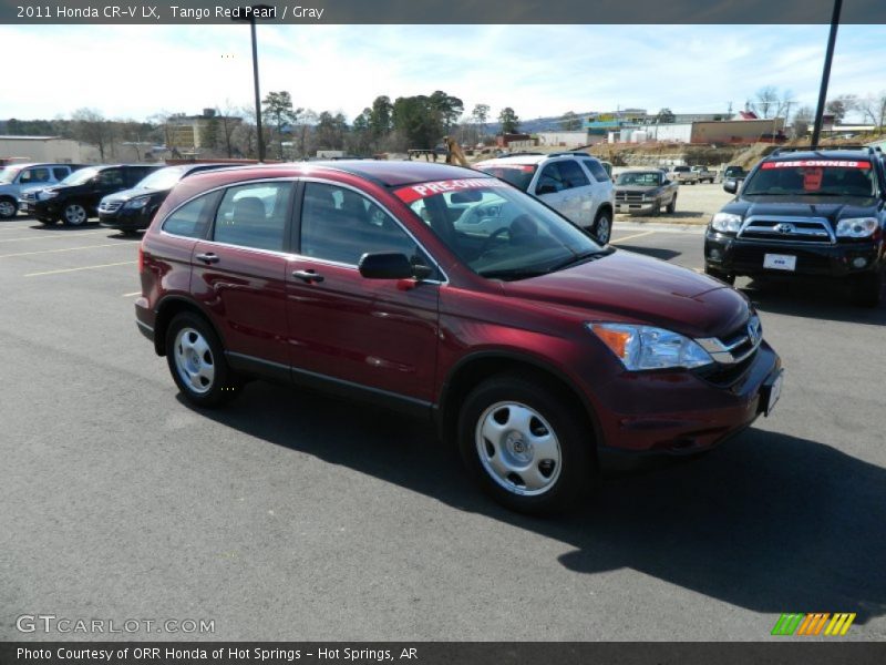Tango Red Pearl / Gray 2011 Honda CR-V LX