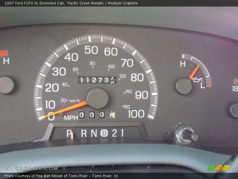 Pacific Green Metallic / Medium Graphite 1997 Ford F150 XL Extended Cab