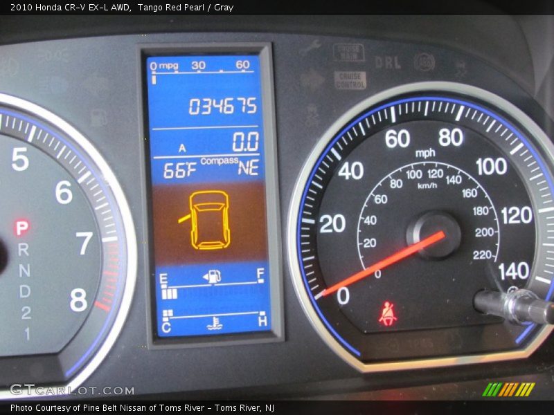 Tango Red Pearl / Gray 2010 Honda CR-V EX-L AWD