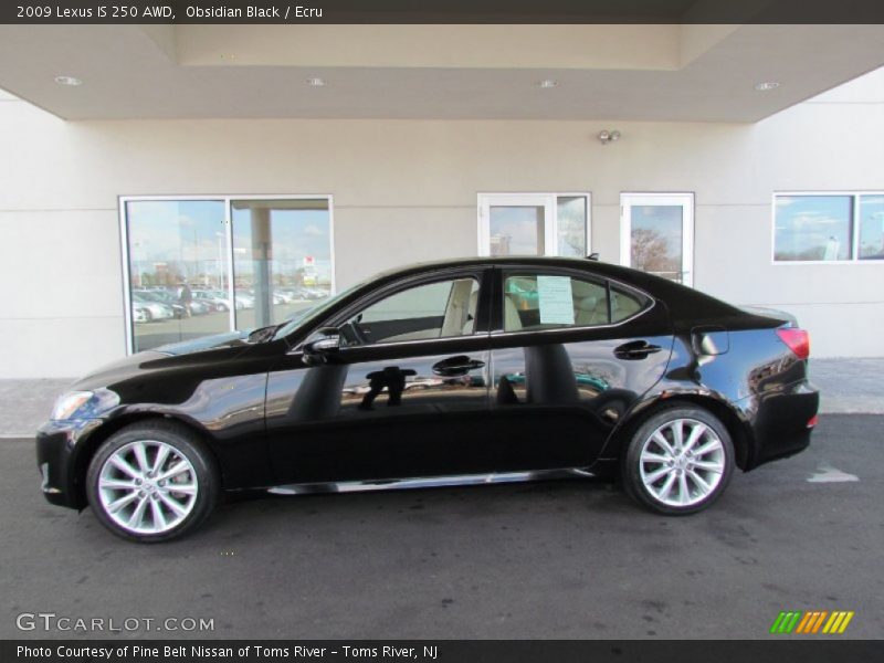 Obsidian Black / Ecru 2009 Lexus IS 250 AWD