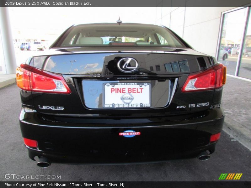 Obsidian Black / Ecru 2009 Lexus IS 250 AWD