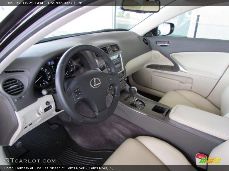 Obsidian Black / Ecru 2009 Lexus IS 250 AWD