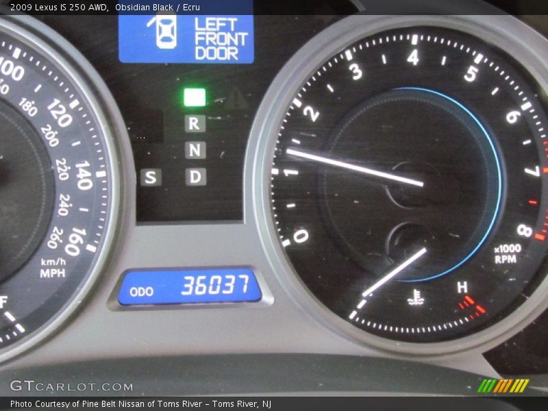 Obsidian Black / Ecru 2009 Lexus IS 250 AWD