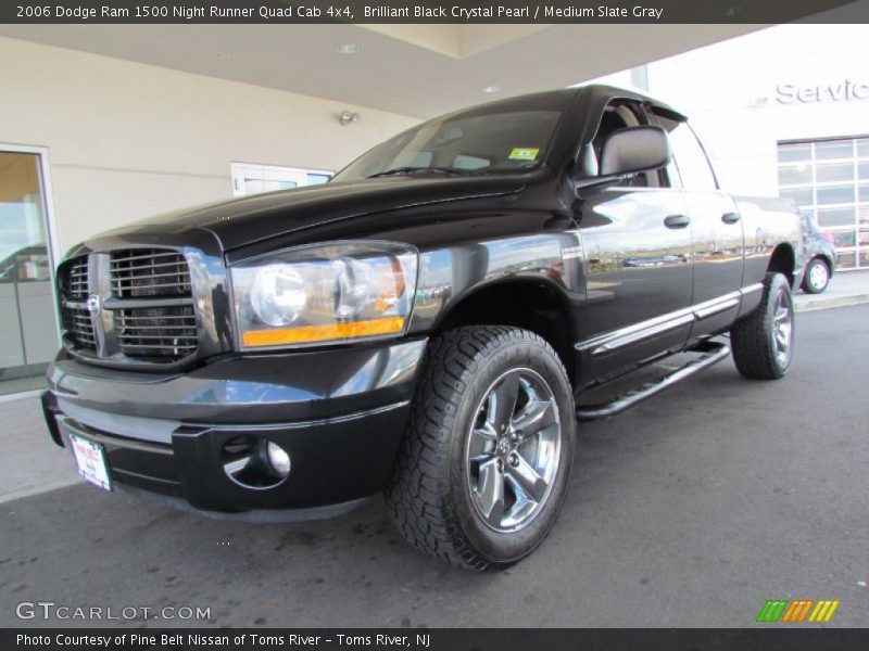 Brilliant Black Crystal Pearl / Medium Slate Gray 2006 Dodge Ram 1500 Night Runner Quad Cab 4x4