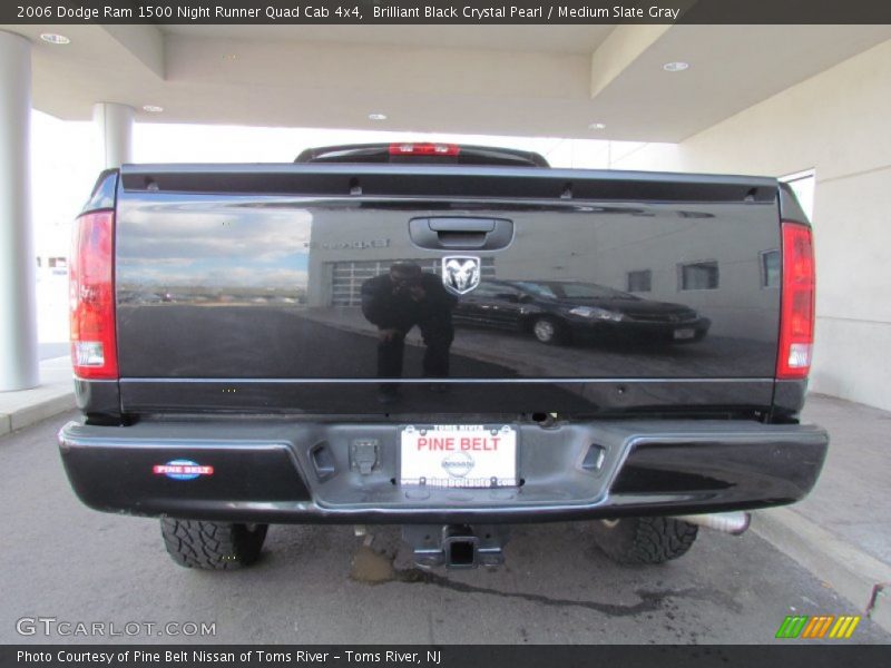 Brilliant Black Crystal Pearl / Medium Slate Gray 2006 Dodge Ram 1500 Night Runner Quad Cab 4x4